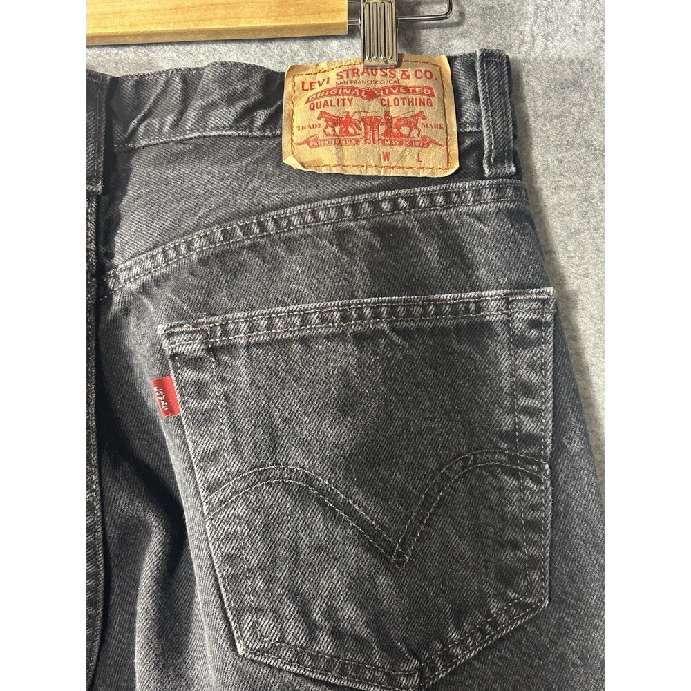 VTG Levi's 550 Relaxed Fit Black Jeans Men's 34x30 Faded Denim Made in Mexico